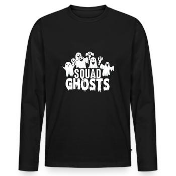Escouade Fantômes Geister Halloween - T-shirt manches longues Premium bio Homme - noir - Devant - Nico (187cm)