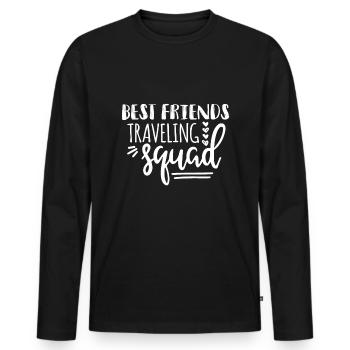 Wochenende mit Freunden in Gruppe Party Trinken - Männer Premium Bio Langarmshirt - Schwarz - Vorne - Nico (187cm)