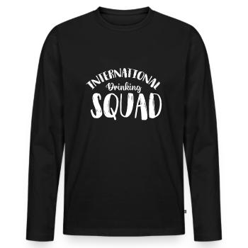 Wochenende mit Freunden in Gruppe Party Trinken - Männer Premium Bio Langarmshirt - Schwarz - Vorne - Nico (187cm)