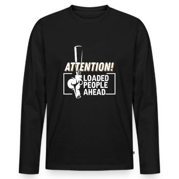 Weekend with friends in group party drinking - Men's Premium Organic Long Sleeve Shirt - black - Front - Nico (187cm)