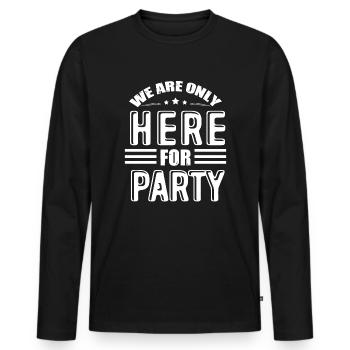 Week-end entre amis en groupe - T-shirt manches longues Premium bio Homme - noir - Devant - Nico (187cm)