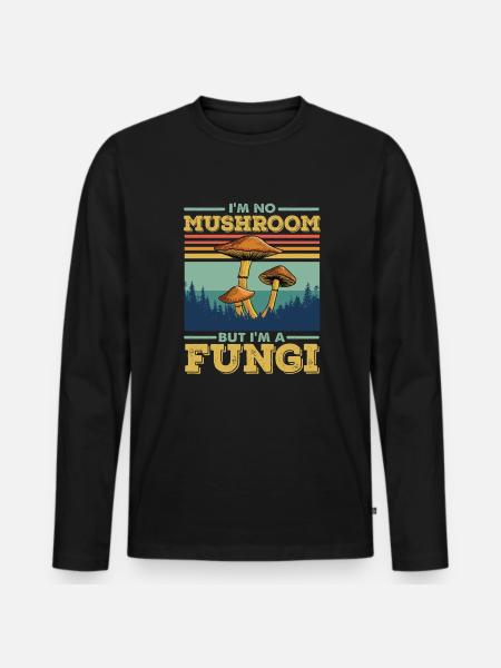 Mushroom pickers and mushroom friends - Men's Premium Organic Long Sleeve Shirt - black
