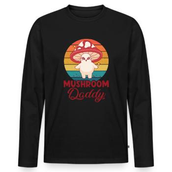 Mushroom pickers and mushroom friends - Men's Premium Organic Long Sleeve Shirt - black - Front - Nico (187cm)