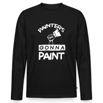 Maler und Lackierer, der Beste und Nervigste Beruf - Männer Premium Bio Langarmshirt - Schwarz - Vorne - Nico (187cm)
