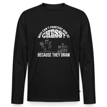 Maler und Lackierer, der Beste und Nervigste Beruf - Männer Premium Bio Langarmshirt - Schwarz - Vorne - Nico (187cm)