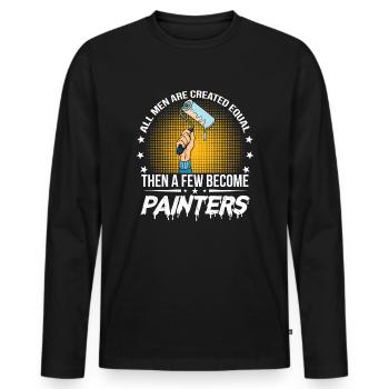 Maler und Lackierer, der Beste und Nervigste Beruf - Männer Premium Bio Langarmshirt - Schwarz - Vorne - Nico (187cm)