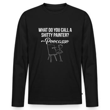 Maler und Lackierer, der Beste und Nervigste Beruf - Männer Premium Bio Langarmshirt - Schwarz - Vorne - Nico (187cm)