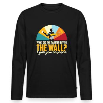 Maler und Lackierer, der Beste und Nervigste Beruf - Männer Premium Bio Langarmshirt - Schwarz - Vorne - Nico (187cm)