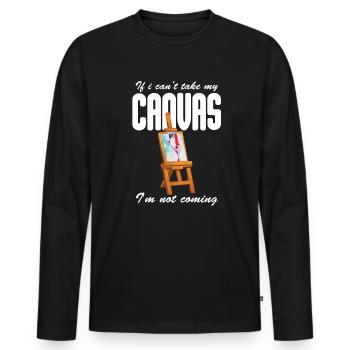Peintre et vernisseur, le métier le meilleur et le plus ennuyeux - T-shirt manches longues Premium bio Homme - noir - Devant - Nico (187cm)