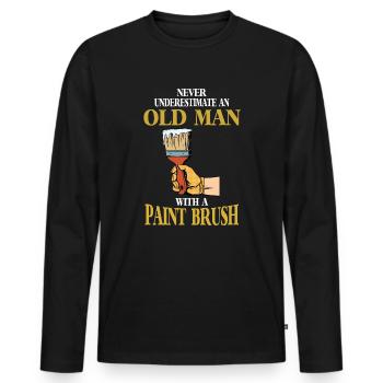 Maler und Lackierer, der Beste und Nervigste Beruf - Männer Premium Bio Langarmshirt - Schwarz - Vorne - Nico (187cm)