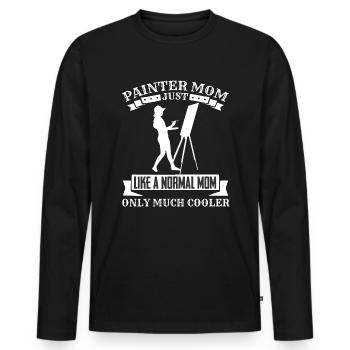 Maler und Lackierer, der Beste und Nervigste Beruf - Männer Premium Bio Langarmshirt - Schwarz - Vorne - Nico (187cm)
