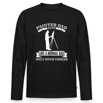 Maler und Lackierer, der Beste und Nervigste Beruf - Männer Premium Bio Langarmshirt - Schwarz - Vorne - Nico (187cm)