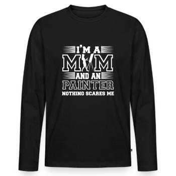 Maler und Lackierer, der Beste und Nervigste Beruf - Männer Premium Bio Langarmshirt - Schwarz - Vorne - Nico (187cm)