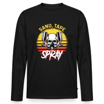 Maler und Lackierer, der Beste und Nervigste Beruf - Männer Premium Bio Langarmshirt - Schwarz - Vorne - Nico (187cm)