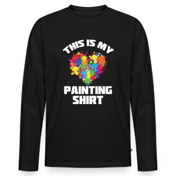 Maler und Lackierer, der Beste und Nervigste Beruf - Männer Premium Bio Langarmshirt - Schwarz - Vorne - Nico (187cm)