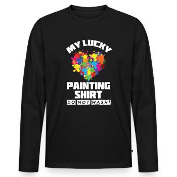 Maler und Lackierer, der Beste und Nervigste Beruf - Männer Premium Bio Langarmshirt - Schwarz - Vorne - Nico (187cm)