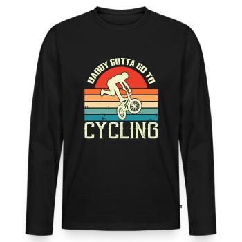 Vatertagsgeschenk für den Papa zu Vatertag - Männer Premium Bio Langarmshirt - Schwarz - Vorne - Nico (187cm)