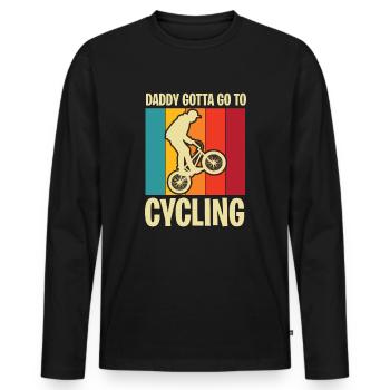 Vatertagsgeschenk für den Papa zu Vatertag - Männer Premium Bio Langarmshirt - Schwarz - Vorne - Nico (187cm)