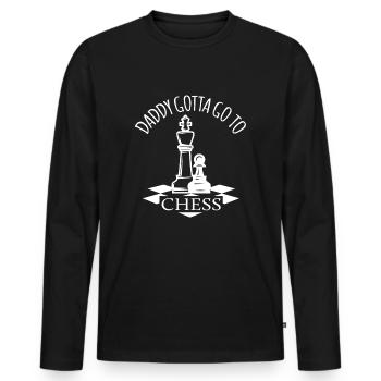 Cadeau de fête des pères pour papa pour la fête des pères - T-shirt manches longues Premium bio Homme - noir - Devant - Nico (187cm)