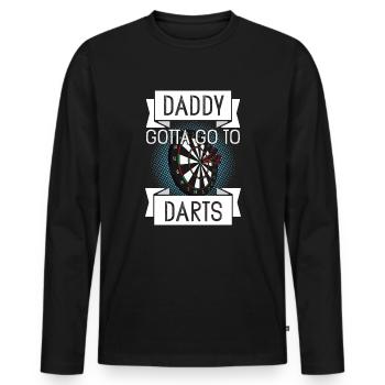 Cadeau de fête des pères pour papa pour la fête des pères - T-shirt manches longues Premium bio Homme - noir - Devant - Nico (187cm)