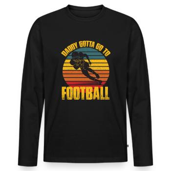 Father's Day gift for dad for Men's Day - Men's Premium Organic Long Sleeve Shirt - black - Front - Nico (187cm)