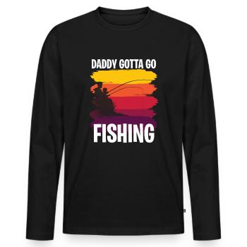 Father's Day gift for dad for Men's Day - Men's Premium Organic Long Sleeve Shirt - black - Front - Nico (187cm)