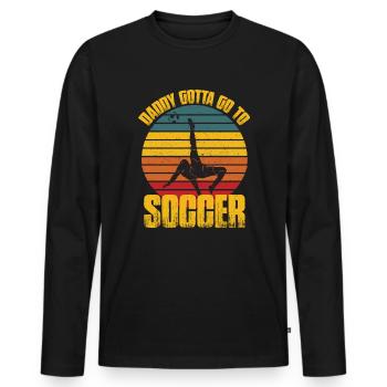 Father's Day gift for dad for Men's Day - Men's Premium Organic Long Sleeve Shirt - black - Front - Nico (187cm)