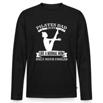 Meditation, Zen Yoga and Pilates - Men's Premium Organic Long Sleeve Shirt - black - Front - Nico (187cm)