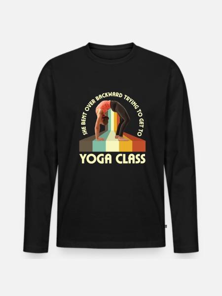 Meditation, Zen Yoga and Pilates - Men's Premium Organic Long Sleeve Shirt - black