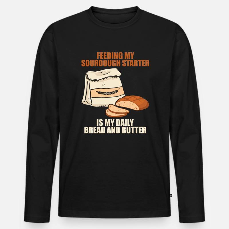 saurdough starter - Männer Premium Bio Langarmshirt - Schwarz