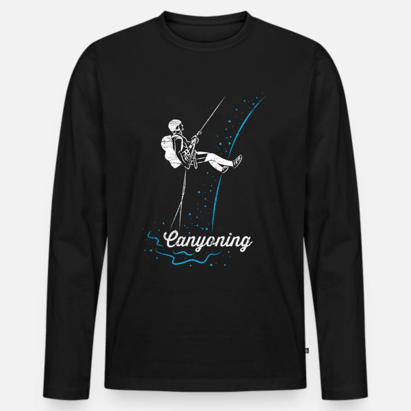 Canyoning - Männer Premium Bio Langarmshirt - Schwarz