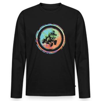 Quad Biker Enfants Tout-terrain Quad Bike VTT - T-shirt manches longues Premium bio Homme - noir - Devant - Nico (187cm)