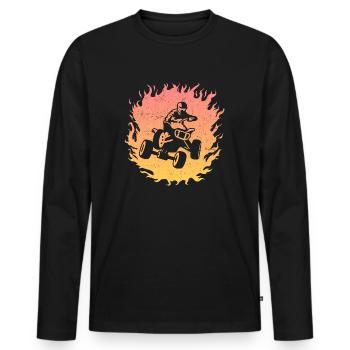 Quad Biker Boys Offroad Quad Driver ATV - Men's Premium Organic Long Sleeve Shirt - black - Front - Nico (187cm)