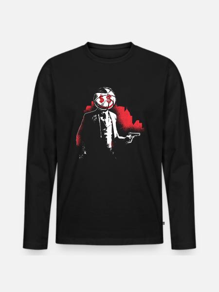 Basketball Dollar Game - Männer Premium Bio Langarmshirt - Schwarz