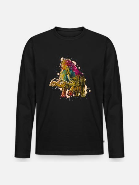 Mammoth - Men's Premium Organic Long Sleeve Shirt - black
