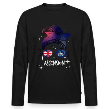 Ascension - Men's Premium Organic Long Sleeve Shirt - black - Front - Nico (187cm)
