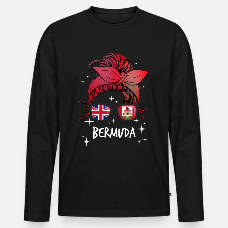 Bermuda - Männer Premium Bio Langarmshirt - Schwarz