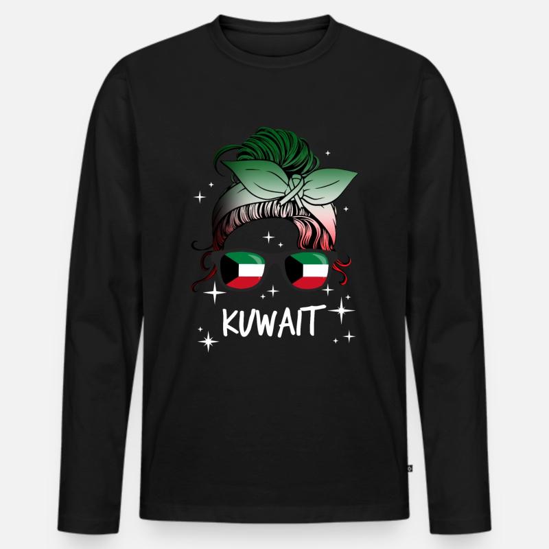 Kuwait - Männer Premium Bio Langarmshirt - Schwarz