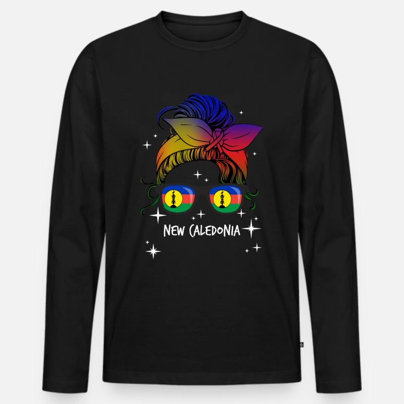 Neukaledonien - Männer Premium Bio Langarmshirt - Schwarz