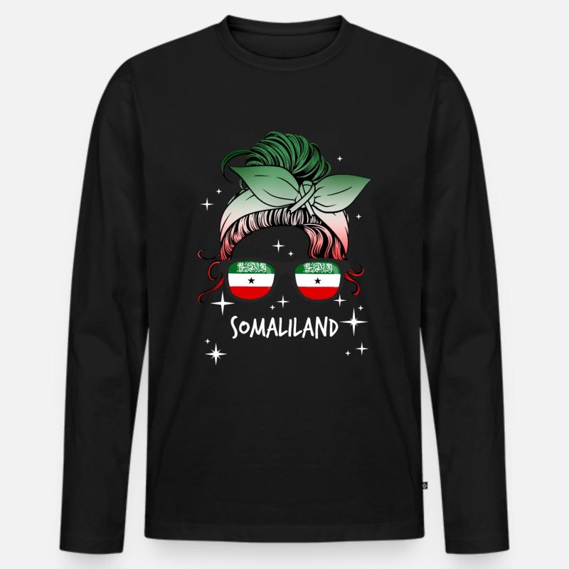 Somaliland - Männer Premium Bio Langarmshirt - Schwarz