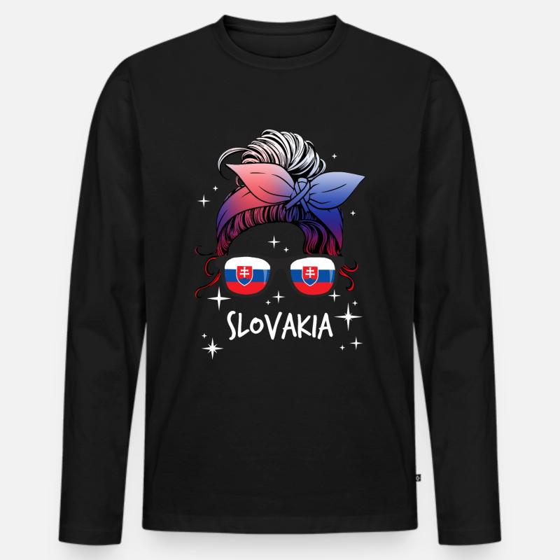Slowakei - Männer Premium Bio Langarmshirt - Schwarz