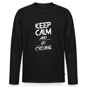 Cycling Cycling Cycling - Men's Premium Organic Long Sleeve Shirt - black - Front - Nico (187cm)