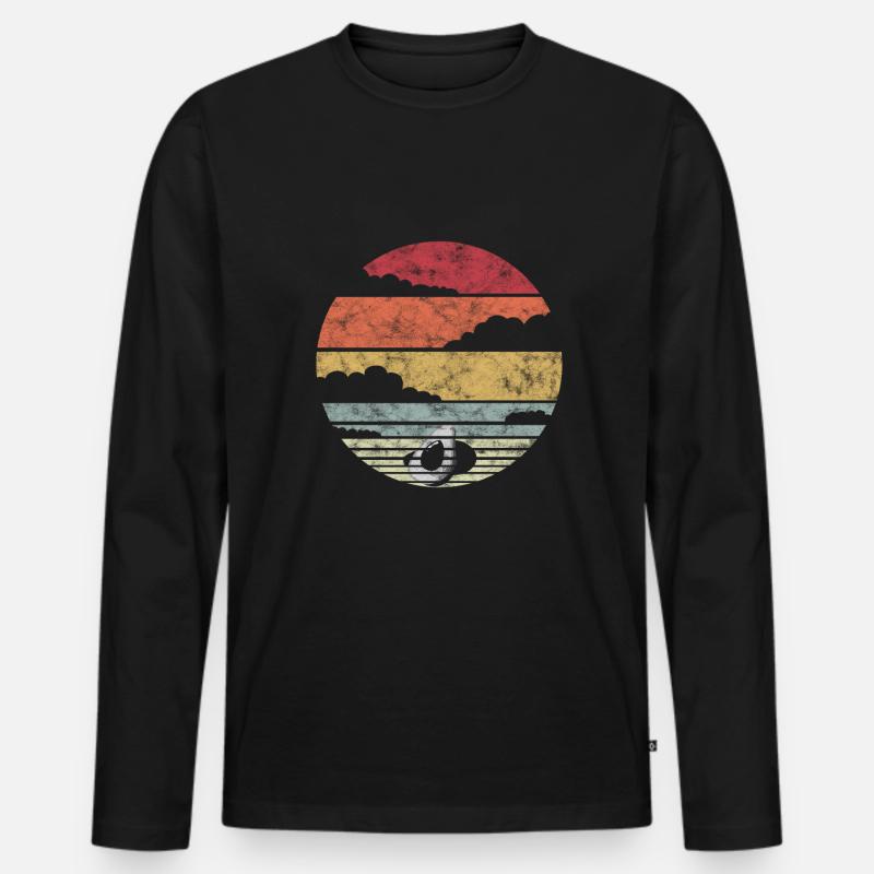 Avocado Butterfrucht - Männer Premium Bio Langarmshirt - Schwarz