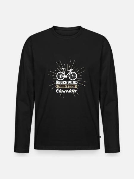 Road bike gift idea - Men's Premium Organic Long Sleeve Shirt - black