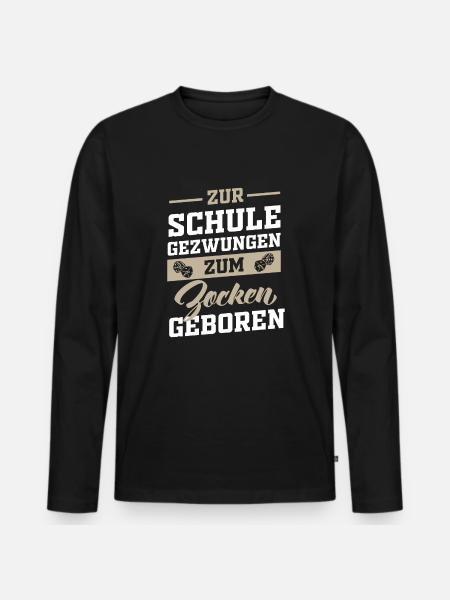 Gamer Schule Schüler - Männer Premium Bio Langarmshirt - Schwarz