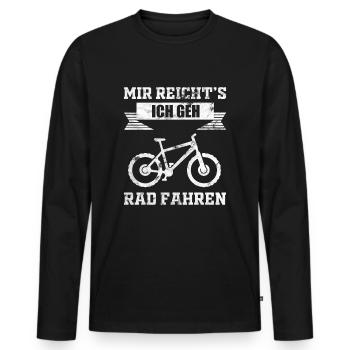 Cykel cykel gave - Premium økologisk langærmet T-shirt til mænd - sort - Foran - Nico (187cm)