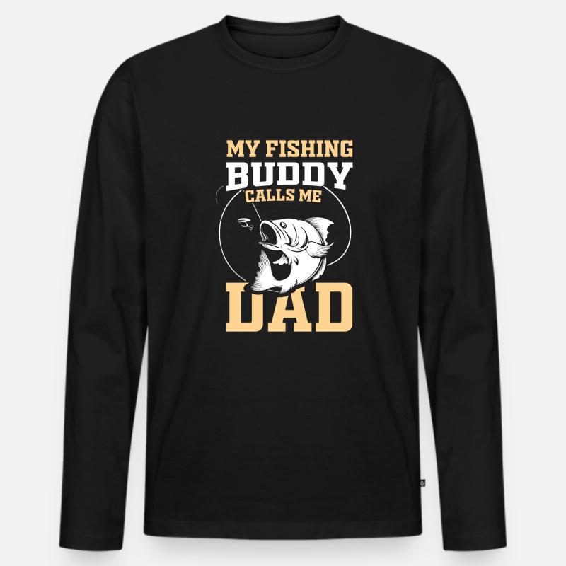 Fishing Buddys - Geschenkidee - Männer Premium Bio Langarmshirt - Schwarz