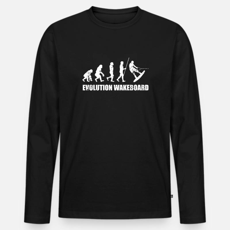 Wakeboard Wakeboarding Evolution - Männer Premium Bio Langarmshirt - Schwarz