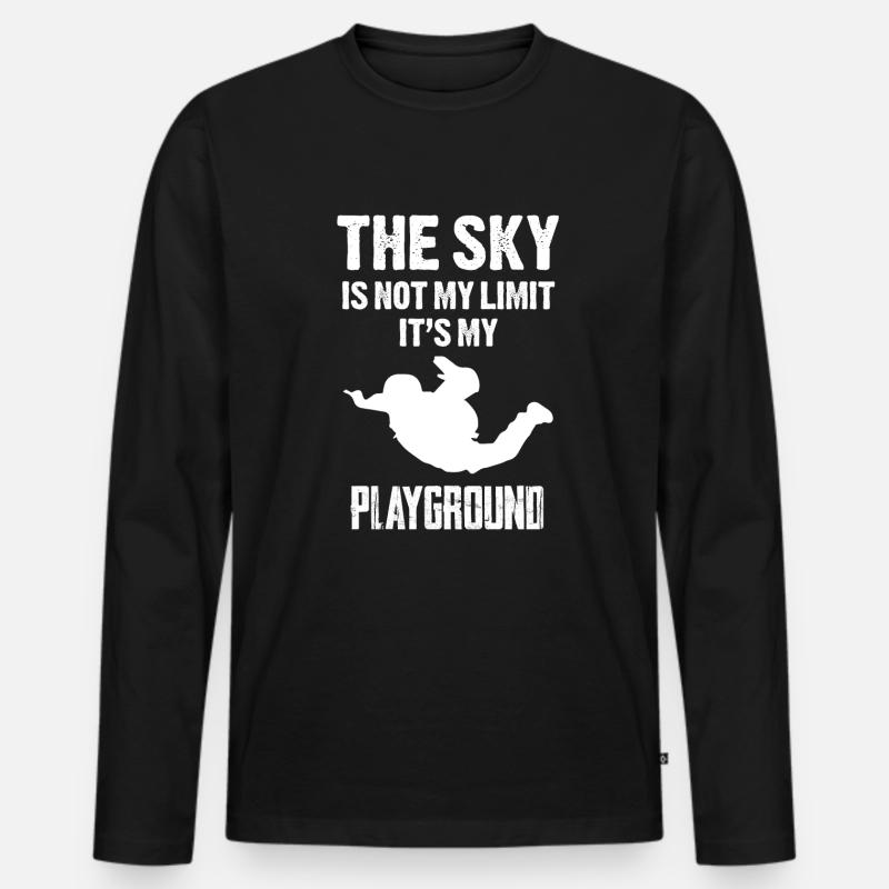Skydive Fallschirmspringen Geschenkidee - T-shirt manches longues Premium bio Homme - noir