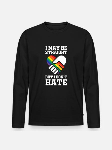 LGBT gay - Men's Premium Organic Long Sleeve Shirt - black